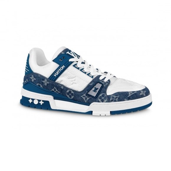 کتونی لویی ویتون ترینر آبی Louis Vuitton LV Trainer کتونی لویی ویتون ترینر آبی Louis Vuitton LV Trainer