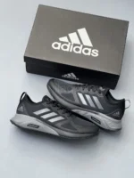 کتونی آدیداس کلود فوم مشکی طوسیAdidas Cloudfoam
