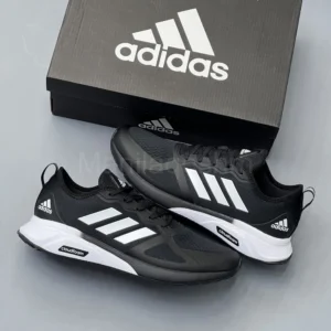 کتونی آدیداس کلود فوم مشکی سفید Adidas Cloudfoam
