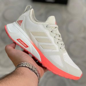 کتانی آدیداس کلود فوم سفید نارنجی Adidas Cloudfoam