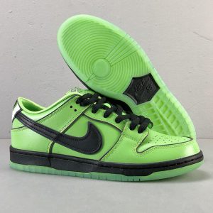 نایک اس بی دانک گرین دِ پاورپاف Nike SB Dunk Low The Powerpuff Girls Buttercup