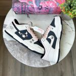 نایک دانک لو بلک بلو استوسی کرم Nike Sb Dunk Beige Black Blue x Stussy