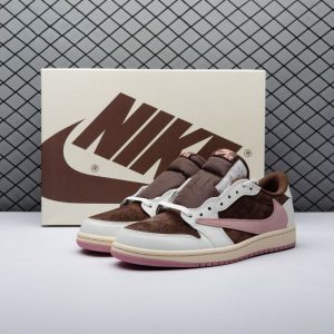جردن وان دارک پونی پینک Travis Scott x Air Jordan 1 Low OG Dark Pony Pink