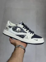 کفش جردن تراویس بالنسیاگا کرم مشکی Jordan 1 x Travis Scott