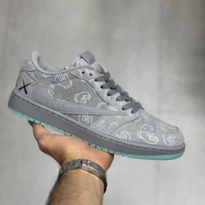 کفش جردن وان تراویس کاز طوسی Jordan 1 Travis Kaws مستر