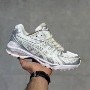 کفش اسیکس کایانو 14 سفید نقره‌ای Asics Gel-Kayano Silver White ویتنام